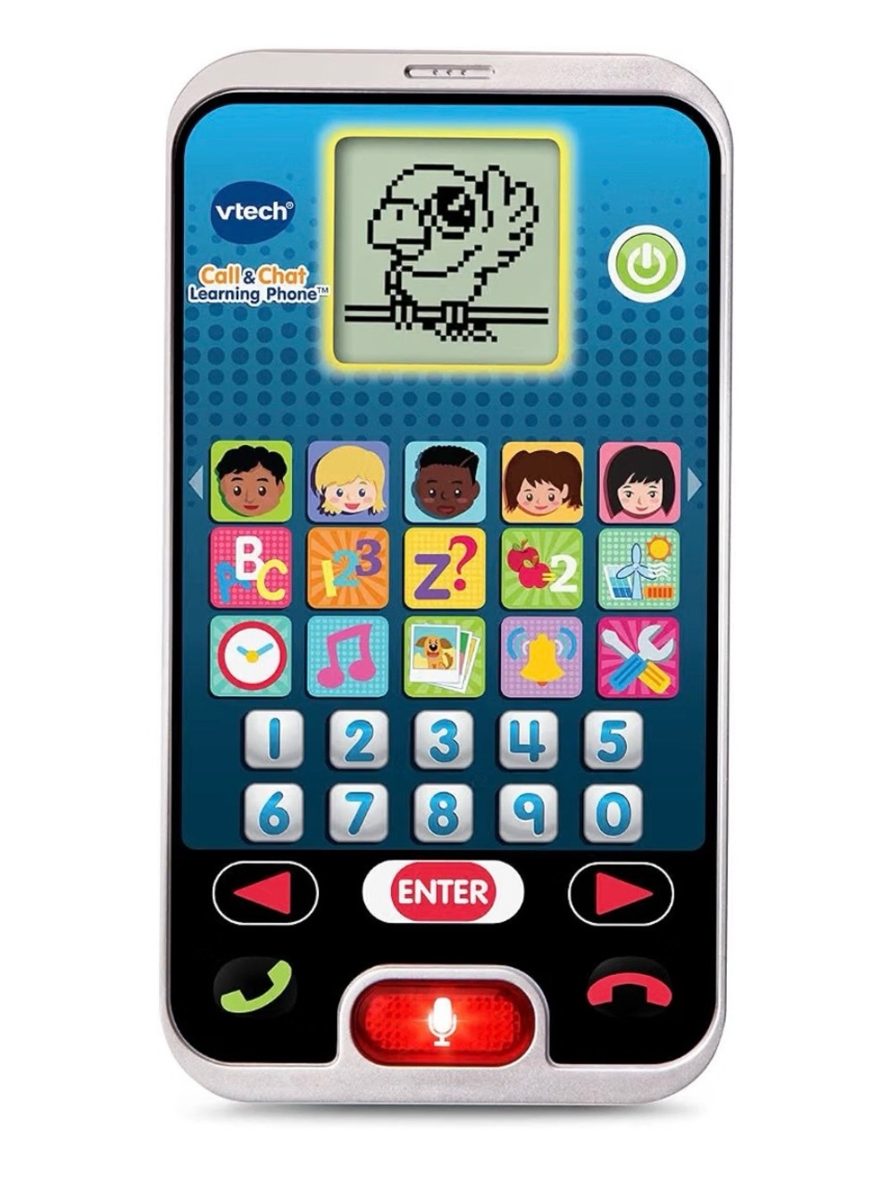 VTech Call & Chat Learning Phone - Blue and Black
